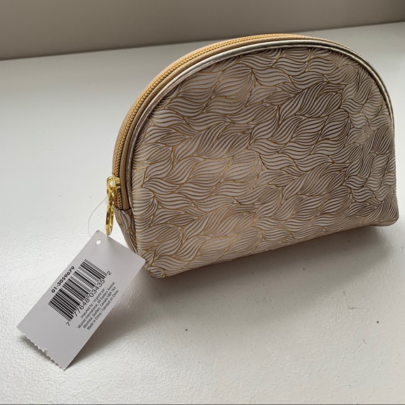 NEW 3 for $15 Elegant Accessories Gold Makeup Bag - Picture 3 of 5